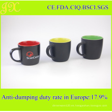 Fuente directa de la fábrica Doule Tone Ceramic Coffee Mugs, taza de café de gres